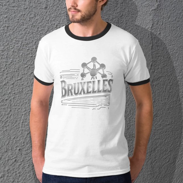 Camiseta Básica Ringer Bruxelas Quântica Nostálgic (Criador carregado)