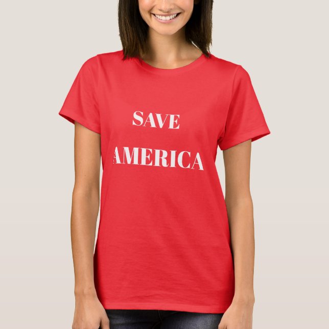 CAMISETA BÁSICA SALVE A AMÉRICA (Frente)