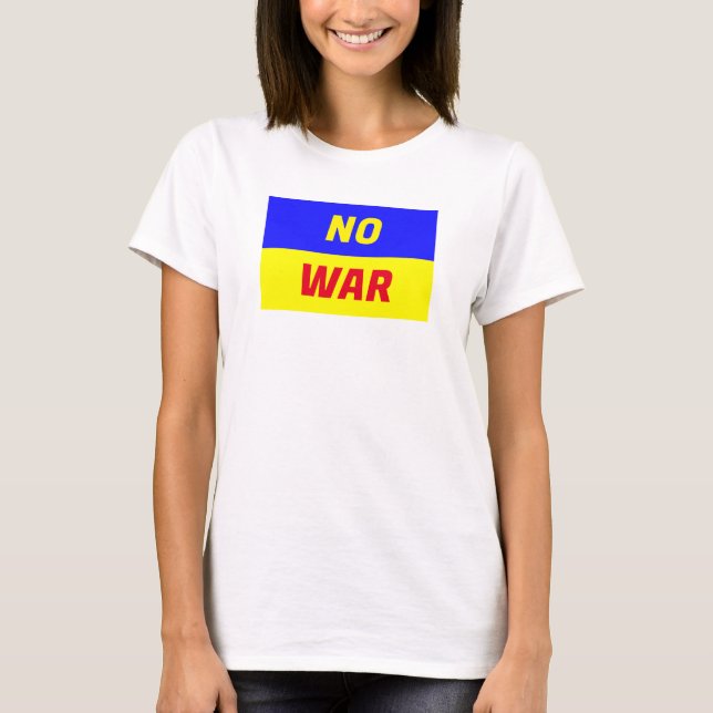 Camiseta Básica sem guerra feminino (Frente)