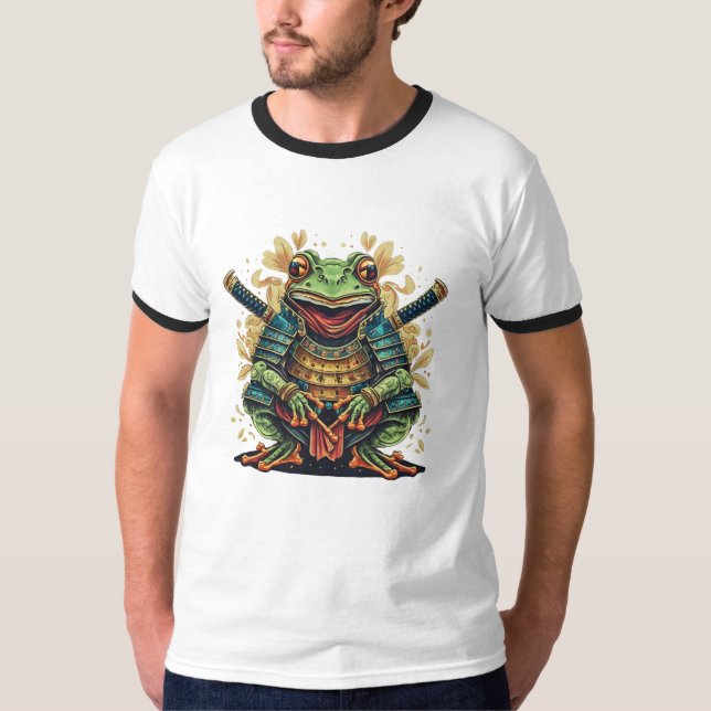Camiseta Básica Tocador Samurai Sapo Guerreiro (Frente)