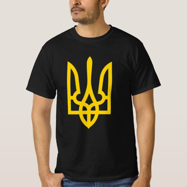 Camiseta básica Tridente da Ucrânia (Frente)