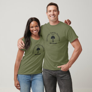 Camiseta Básica Verde Fatiga Unisex para Reunião d