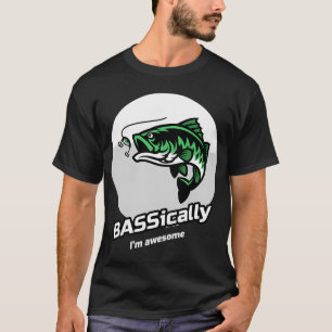 Camiseta Basicamente eu sou um design Incrível para pescado