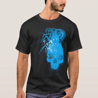 Camiseta BasicBlk SpiderSkull (SkyBlue)