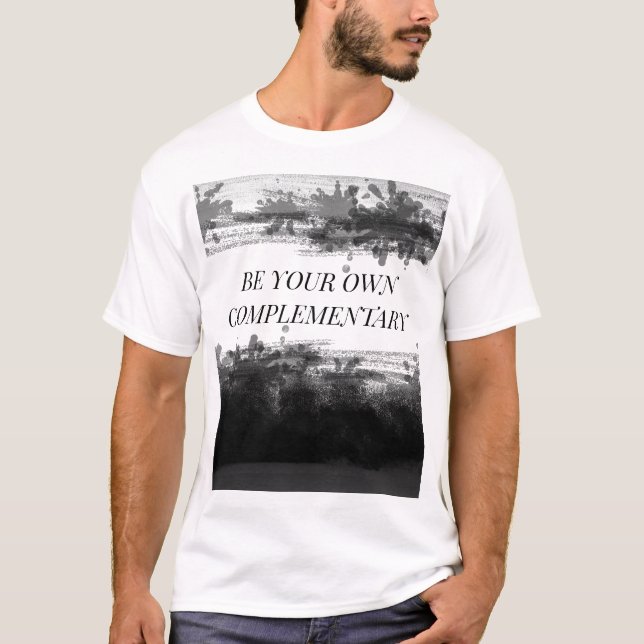 Camiseta Básico branco "SEJA SEU PRÓPRIO COMPLEMENTAR" (Frente)