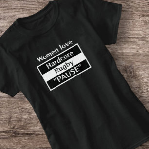 Camiseta Básico de râguebi duro feminino