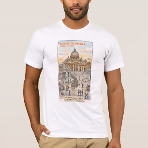 Camiseta Basílica de São Pedro Sagrada Cúpula Vaticano Roma