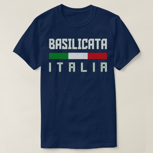 Camiseta Basilicata Itália Tipografia Design (Frente do Design)
