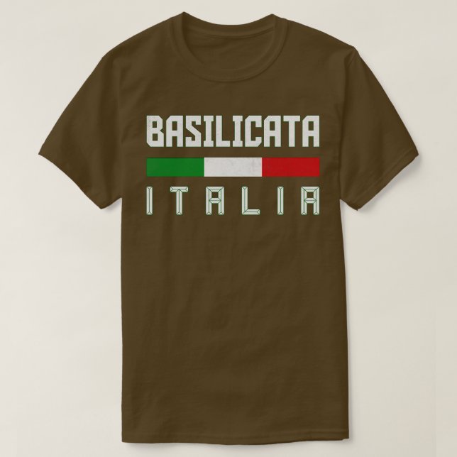 Camiseta Basilicata Itália Tipografia Design (Frente do Design)