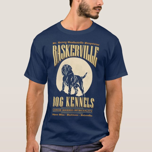 Camiseta Baskerville Kenels Sherlock Holmes Design (Frente)