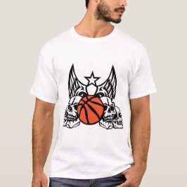 Camiseta basket aile wings tete mort skull basketball 1706