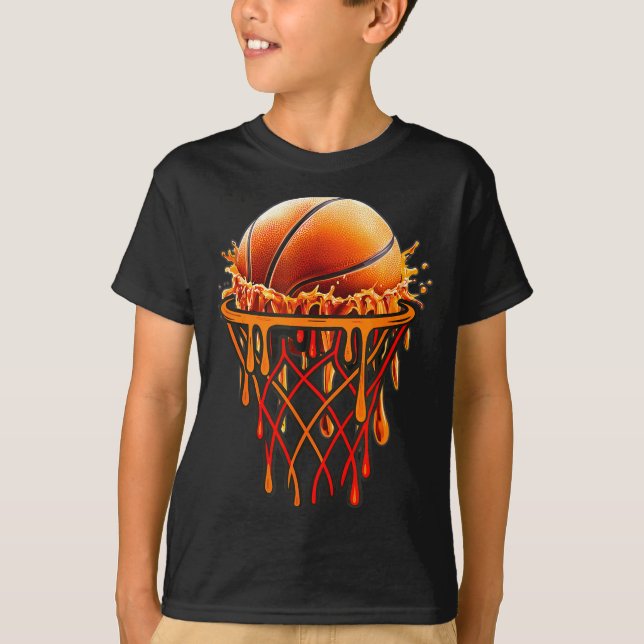 Camiseta Basketball Drip Graphic, Basketball Funny Bruh Gif (Frente)