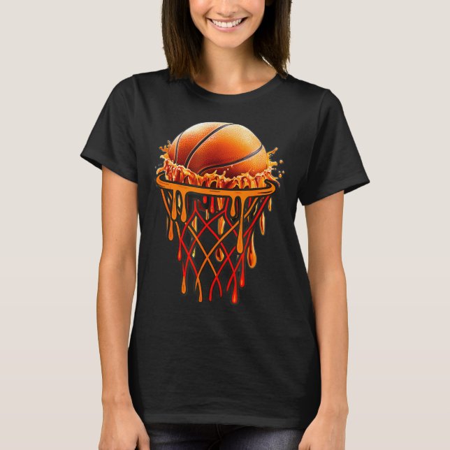 Camiseta Basketball Drip Graphic, Basketball Funny Bruh Gif (Frente)