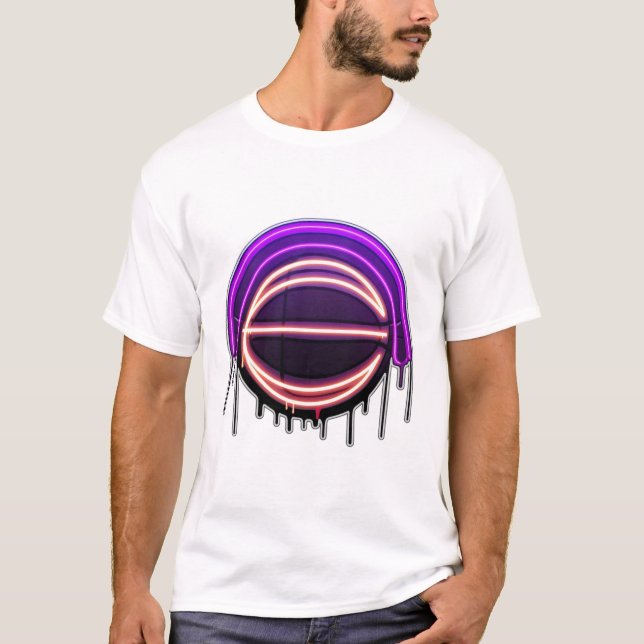 Camiseta Basketball Drip Neon Basketball Graphics  (Frente)