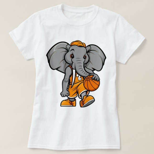 Camiseta Basketball Elephant (Frente do Design)
