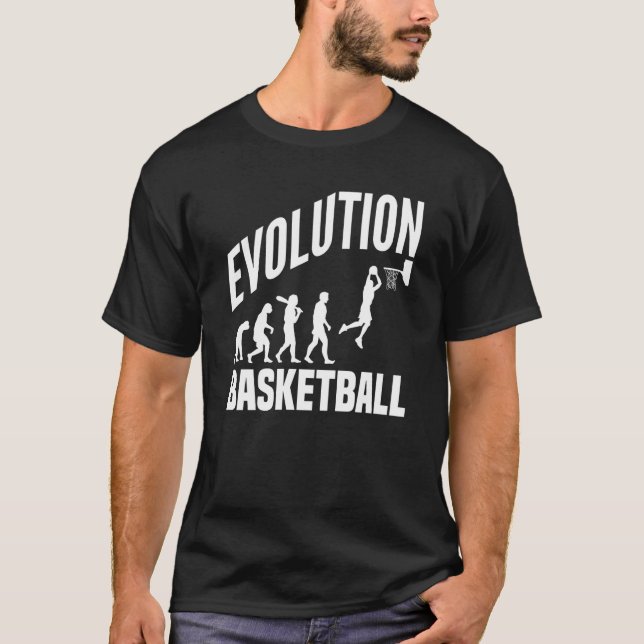 Camiseta Basketball Evolution From Monkey To Men BBall Dunk (Frente)