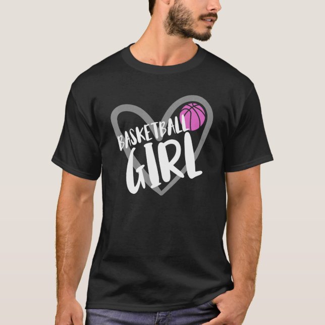 Camiseta Basketball Girl Heart (Frente)