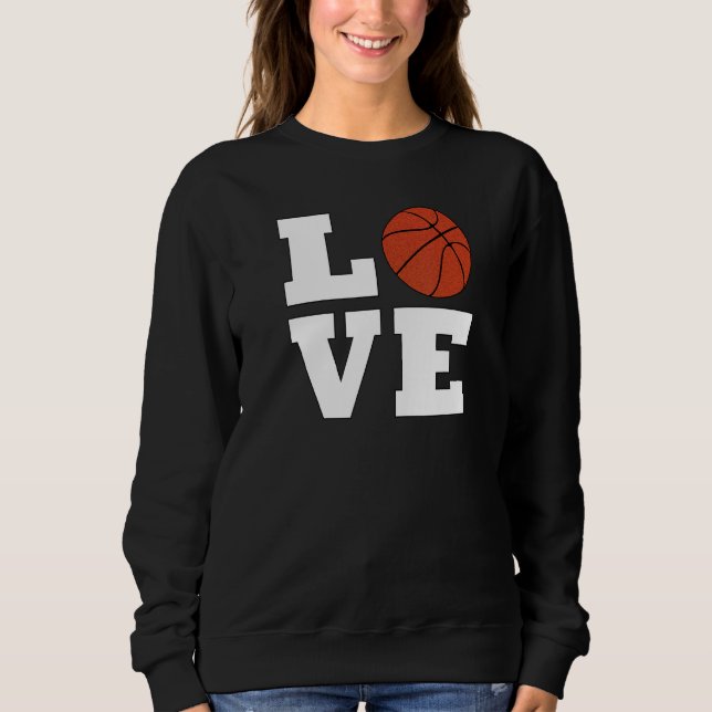 Camiseta Basketball LOVE for Bball Players Coaches Teams an (Frente)
