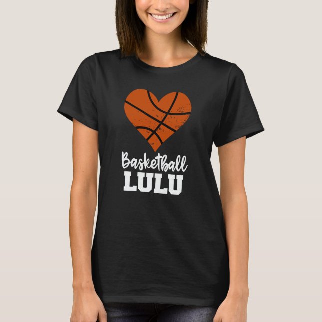Camiseta Basketball Lulu Basketball Heart Grandma Lulu (Frente)