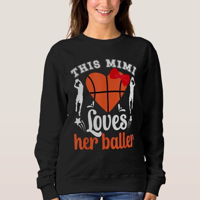 Camiseta Basketball Mimi Loves Her Baller Mimi Of A Basketb (Frente)