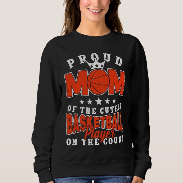 Camiseta Basketball mom cutest Player Basketballer Sports w (Frente)