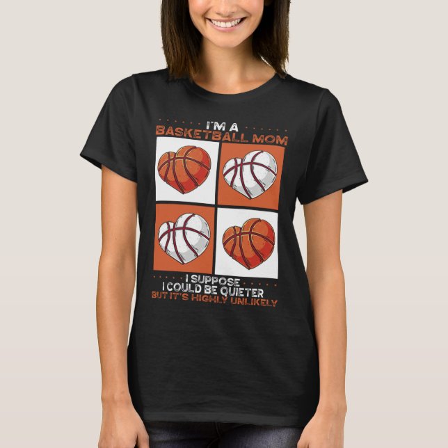 Camiseta Basketball Mom Mothers Day Motherhood Basketball   (Frente)
