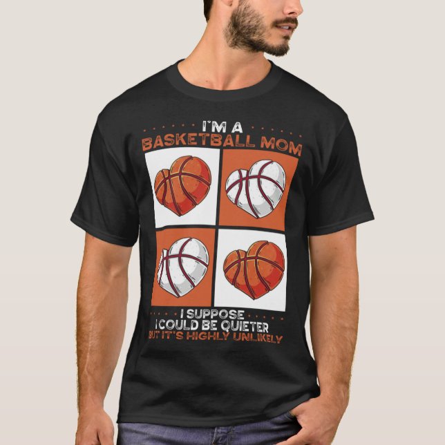 Camiseta Basketball Mom Mothers Day Motherhood Basketball   (Frente)