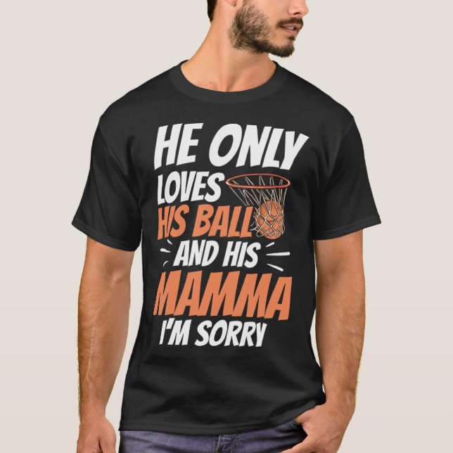 Camiseta Basketball Mom Mothers Day Motherhood Basketball   (Frente)