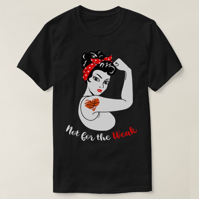Camiseta Basketball Mom Not For The Weak  (Frente do Design)