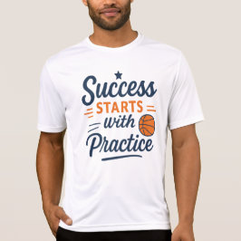 Camiseta Basketball Motivation Quote Practice Success