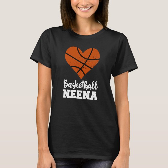 Camiseta Basketball Neena Basketball Heart Grandma Neena (Frente)