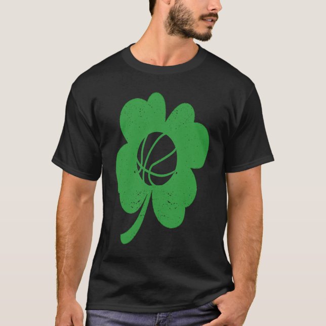 Camiseta Basketball Player Coach Shamrock St Patricks Day I (Frente)