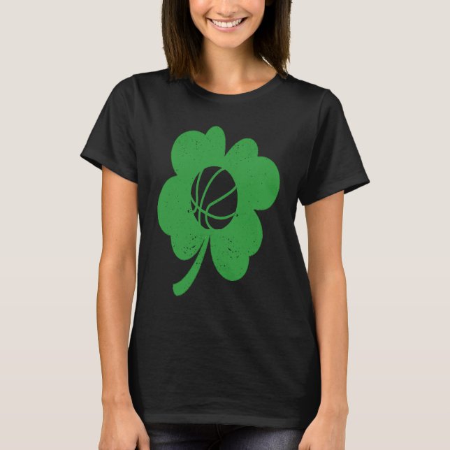 Camiseta Basketball Player Coach Shamrock St Patricks Day I (Frente)