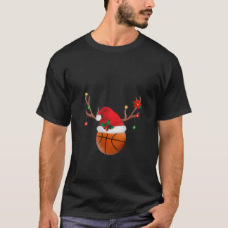 Camiseta Basketball Players Reindeer Santa Hat Funny ugly C