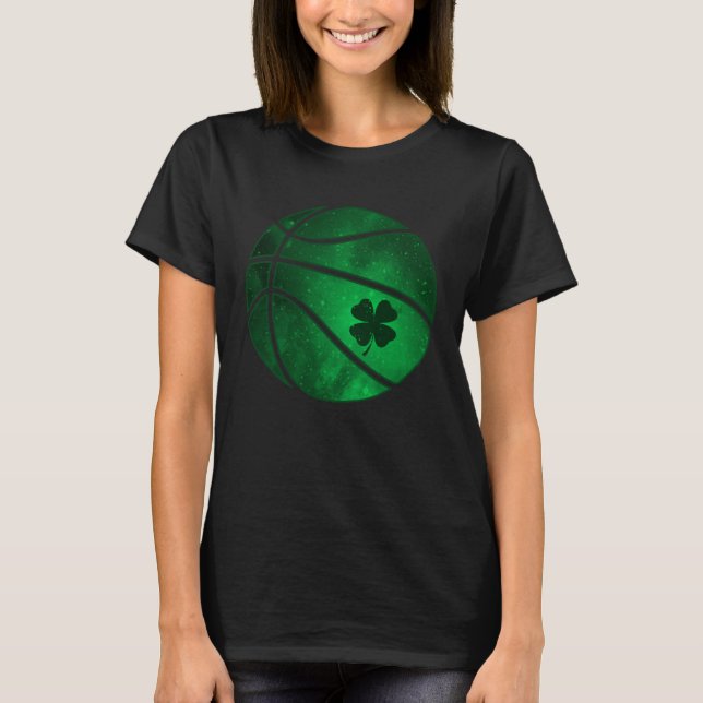 Camiseta Basketball Shamrock Lucky C Irish St Patrick s Day (Frente)