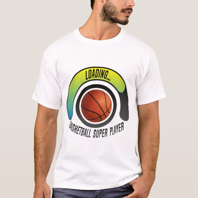 Camiseta basketball super player loading barre progression  (Frente)
