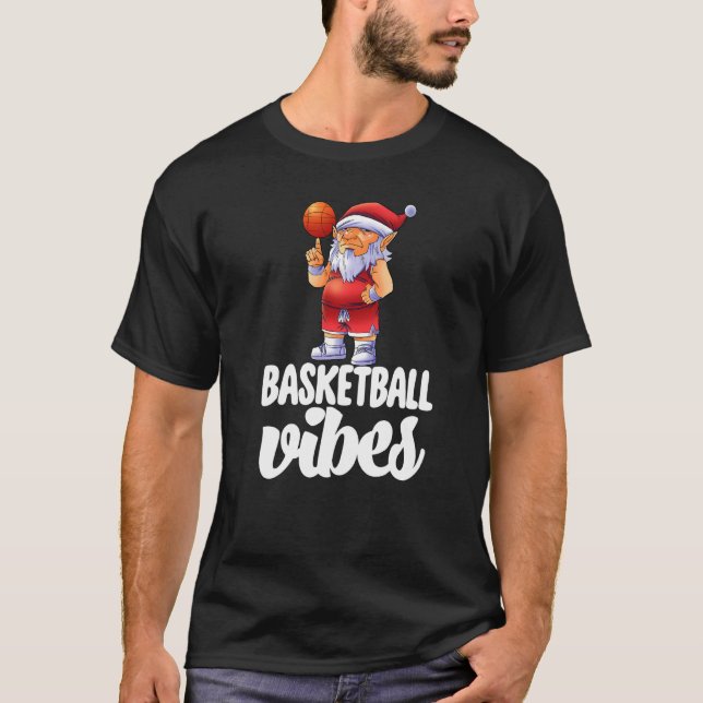 Camiseta Basketball Vibes Gnome  Basketball Game Celebratio (Frente)