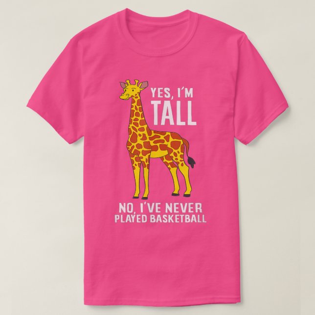 Camiseta Basketball Yes Im Tall No I Dont Play Basketball G (Frente do Design)