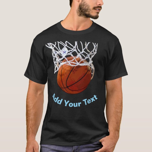 Camiseta Basketball Your Name Text Message Slogan Custom (Frente)