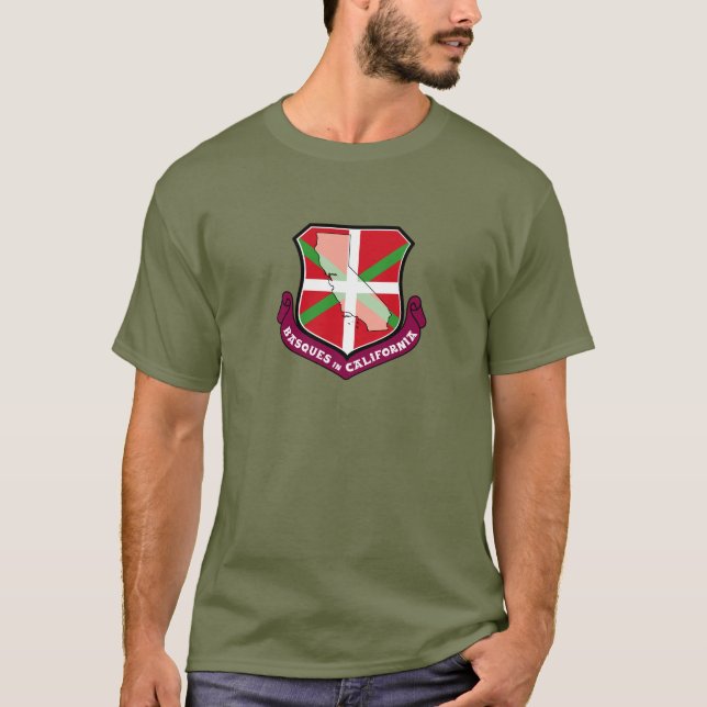 Camiseta Basques em Califórnia, brasão de Ikurriña: (Frente)