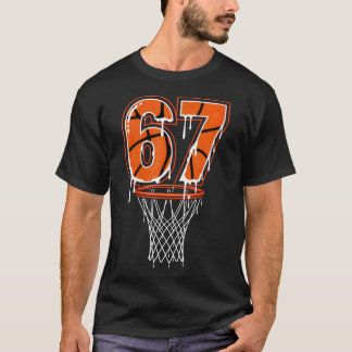 Camiseta Basquete 67 Sorvete Drip Engraçado Gen Alpha