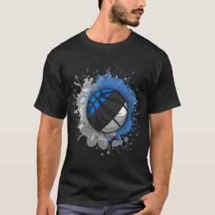 Camiseta Basquete Com Bandeira Da Estônia