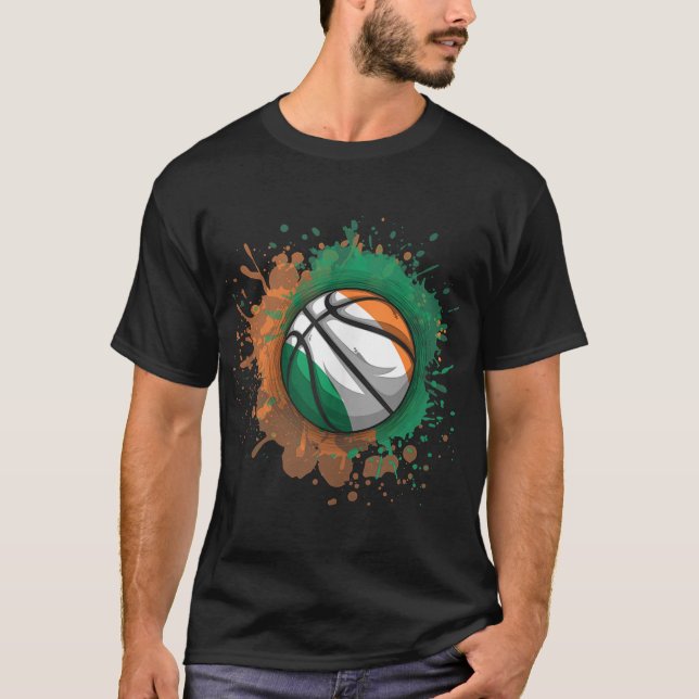Camiseta Basquete com Tanque de Bandeira na Irlanda (Frente)