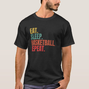 Camiseta Basquete Come Dormir Basquete Repete Hoops Engraça