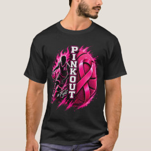 Camiseta Basquete cor-de-rosa mês de conscientização sobre
