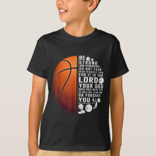 Camiseta Basquete Cristão Deuteronômio 31 6 Desenho de Fé