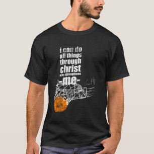 Camiseta Basquete Cristão Eu Posso Fazer Todas As Coisas Fi