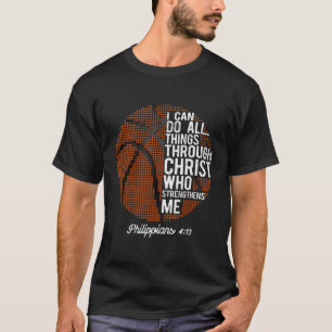 Camiseta Basquete Cristão Eu Posso Fazer Todas As Coisas Fi