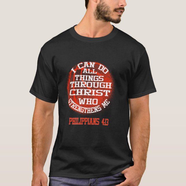 Camiseta Basquete Cristão Eu Posso Fazer Tudo (Frente)