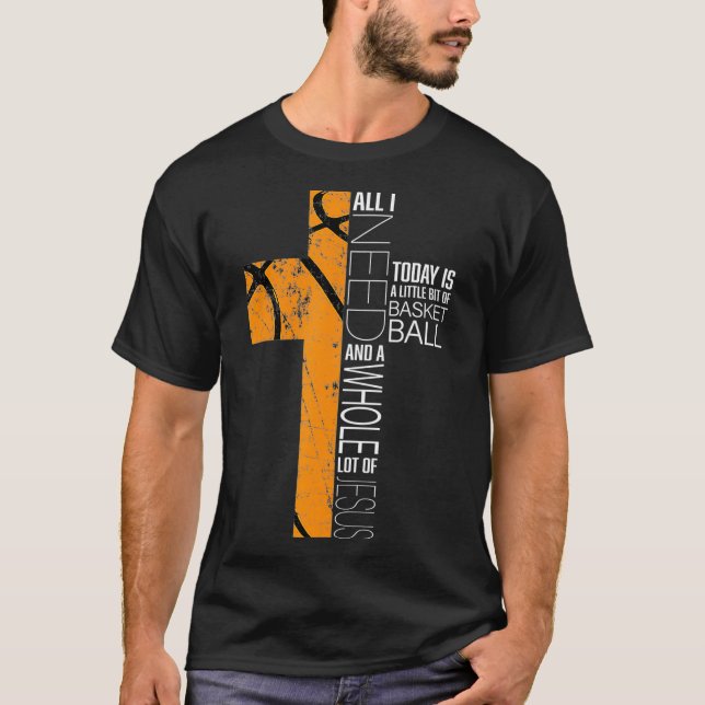 Camiseta Basquete Cristão Presente Engraçados Meninos (Frente)